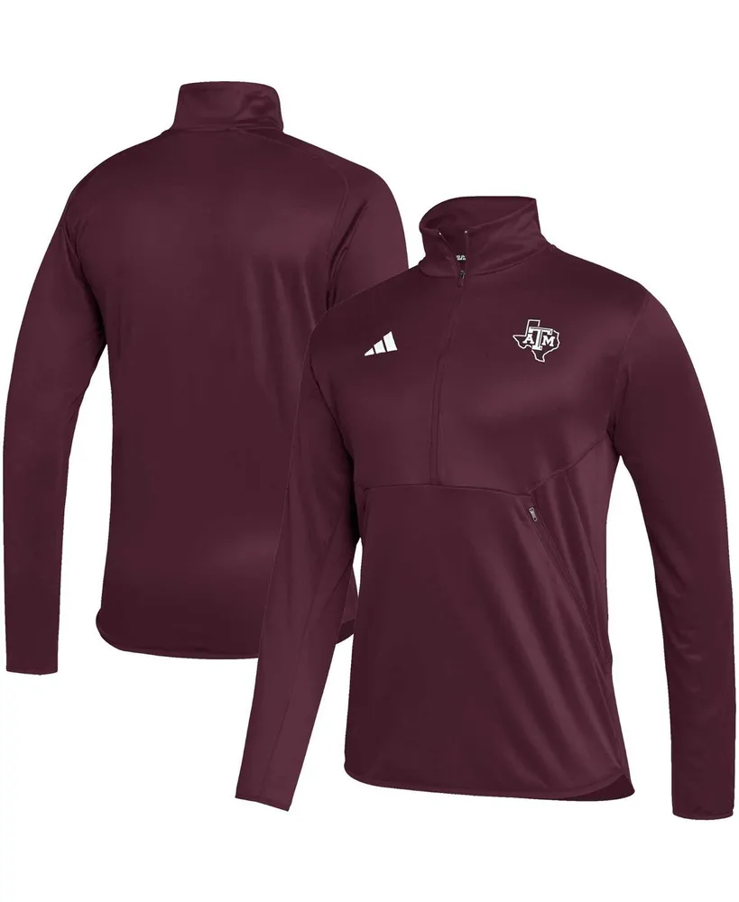 Men's adidas Maroon Texas A&M Aggies 2023 Sideline Aeroready Half-Zip Top