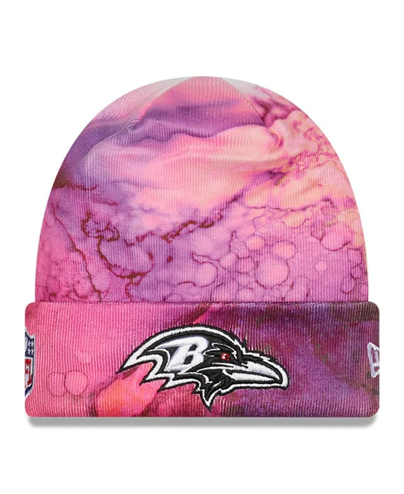 Preschool Baltimore Ravens New Era Black Repeat Cuffed Knit Hat with Pom