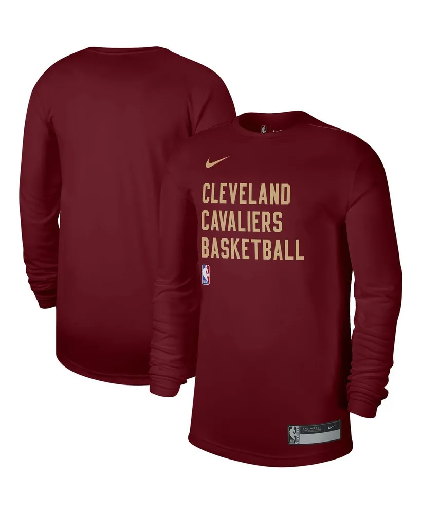 Men's and Women's Nike Wine Cleveland Cavaliers 2023/24 Legend On-Court Practice Long Sleeve T-shirt