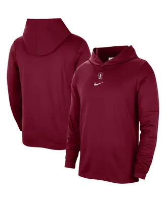 Men's Nike Cardinal Stanford Cardinal Player Hoodie Long Sleeve Performance T-shirt
