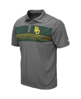 Men's Colosseum Heathered Charcoal Baylor Bears Smithers Polo Shirt