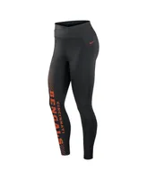 Women's Nike Black Cincinnati Bengals Yard Line Crossover Leggings