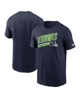 Men's Nike College Navy Seattle Seahawks Essential Blitz Lockup T-shirt