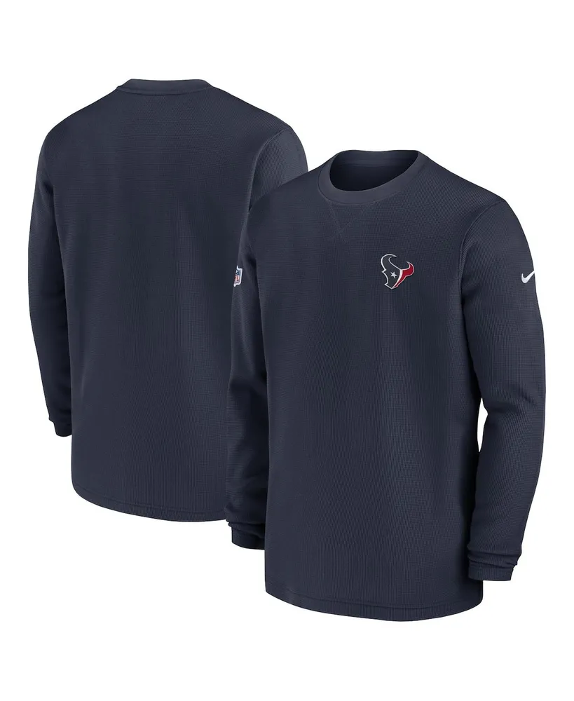 Men's Nike Navy Houston Texans 2023 Sideline Long Sleeve Performance T-shirt