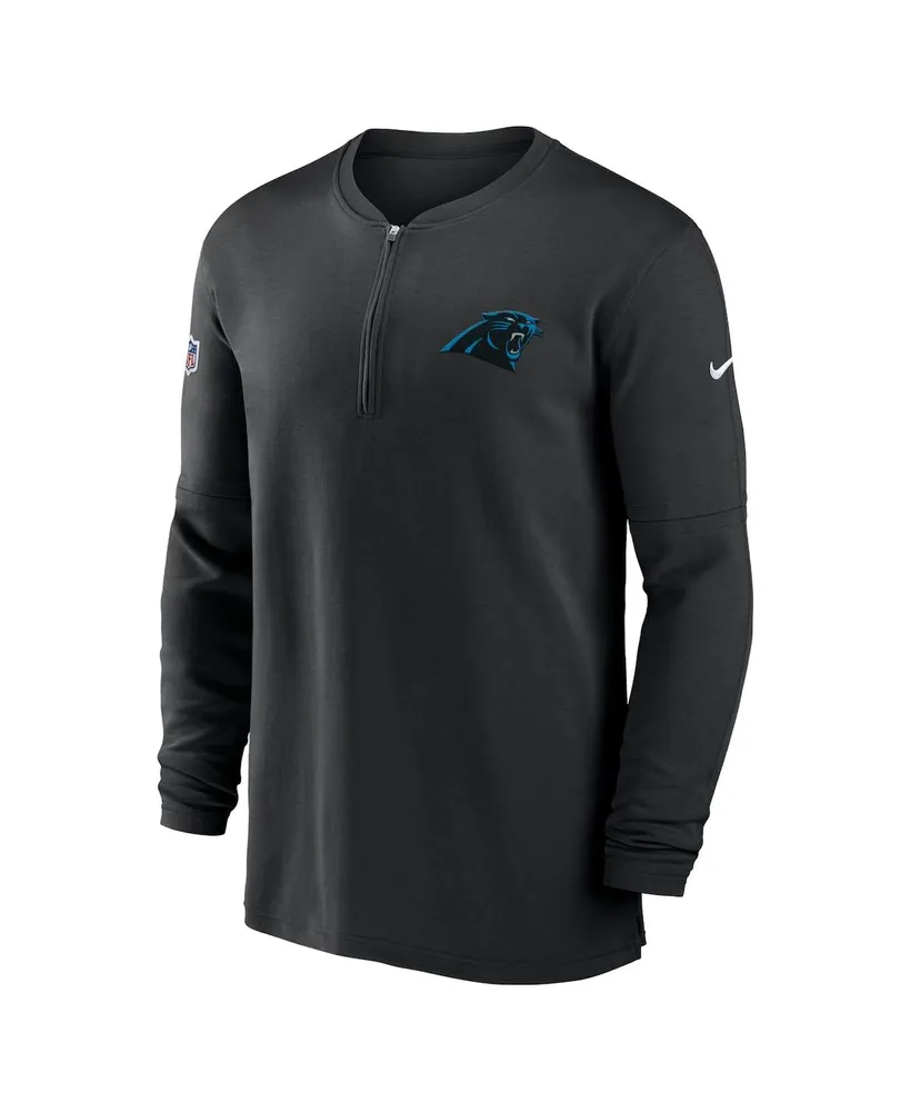 Men's Nike Black Carolina Panthers 2023 Sideline Performance Long Sleeve Quarter-Zip Top