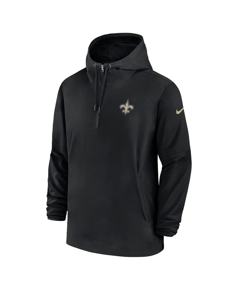 Men's Nike Black New Orleans Saints Sideline Quarter-Zip Hoodie