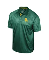 Men's Colosseum Green Baylor Bears Honeycomb Raglan Polo Shirt