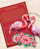 Designocracy Holiday Wooden Ornaments Flamingos Love Home Decor G. DeBrekht