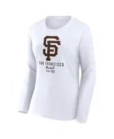 Women's Fanatics White San Francisco Giants Long Sleeve T-shirt