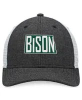 Men's Top of the World Charcoal, White Ndsu Bison Townhall Trucker Snapback Hat