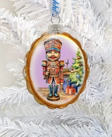 Designocracy Nutcracker Keepsake Mercury Christmas Glass Ornaments G. DeBrekht