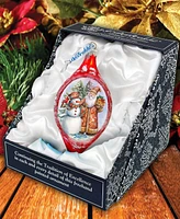 Designocracy Winter Friends Drop Mercury Christmas Glass Ornaments G. DeBrekht