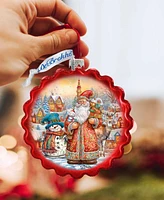 Designocracy Merry Christmas Wreath Mercury Glass Christmas Ornaments G. DeBrekht