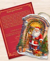 Designocracy Knocking the Door Santa Christmas Wooden Ornaments Holiday Decor G. DeBrekht