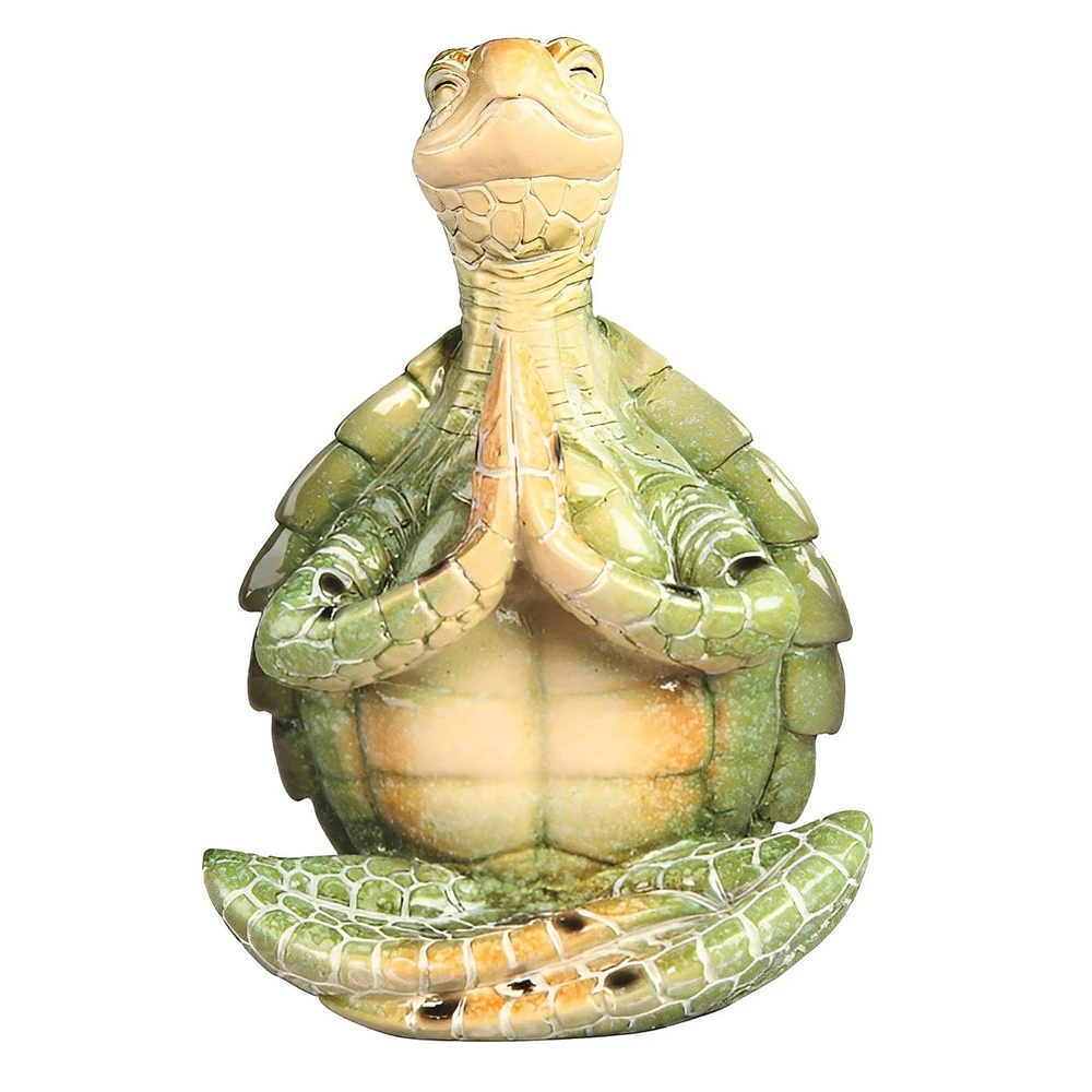 Fc Design 6.75"H Green Sea Turtle of Yoga Lotus Pose Statue Fantasy Decoration Figurine Home Decor Perfect Gift for House Warming, Holidays and Birthd