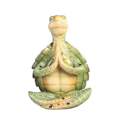 Fc Design 6.75"H Green Sea Turtle of Yoga Lotus Pose Statue Fantasy Decoration Figurine Home Decor Perfect Gift for House Warming, Holidays and Birthd