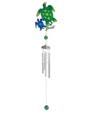 28" Long Blue and Green Sea Turtle Suncatcher Wind Chime Marine Life
