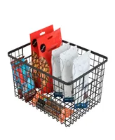 Smart Design Nestable 9" x 12" x 6" Basket Organizer with Handles, Set of 4