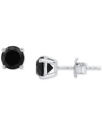 Black Diamond Stud Earrings (2 ct. t.w.) in Sterling Silver