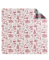 Levtex Yuletide Toile Reversible Oversized Throw, 68" x 68"