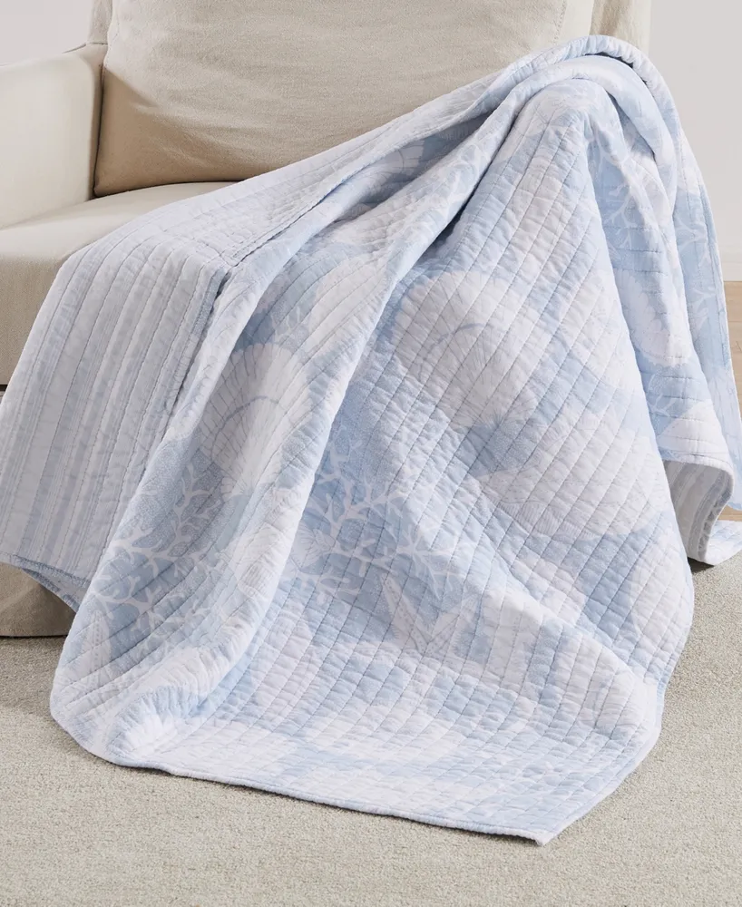 Levtex Stillwater Coastal Shore Reversible Quilted Throw, 50" x 60"