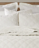 Levtex Washed Linen Relaxed Textured Quilted Sham, King