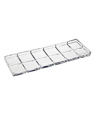 Godinger Crystal Serving Tray 13.5" L x 4.5" W with Radius Design