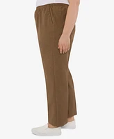 Alfred Dunner Plus Signature Fit Textured Trouser Short Length Pants