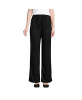 Lands' End Women's Tencel Fiber High Rise Wide Leg Pants