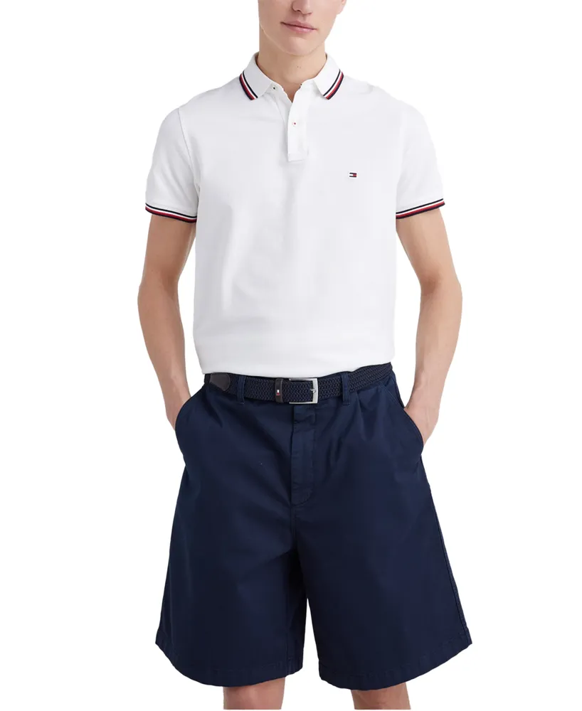 Tommy Hilfiger Men's Tipped Slim Fit Short Sleeve Polo Shirt