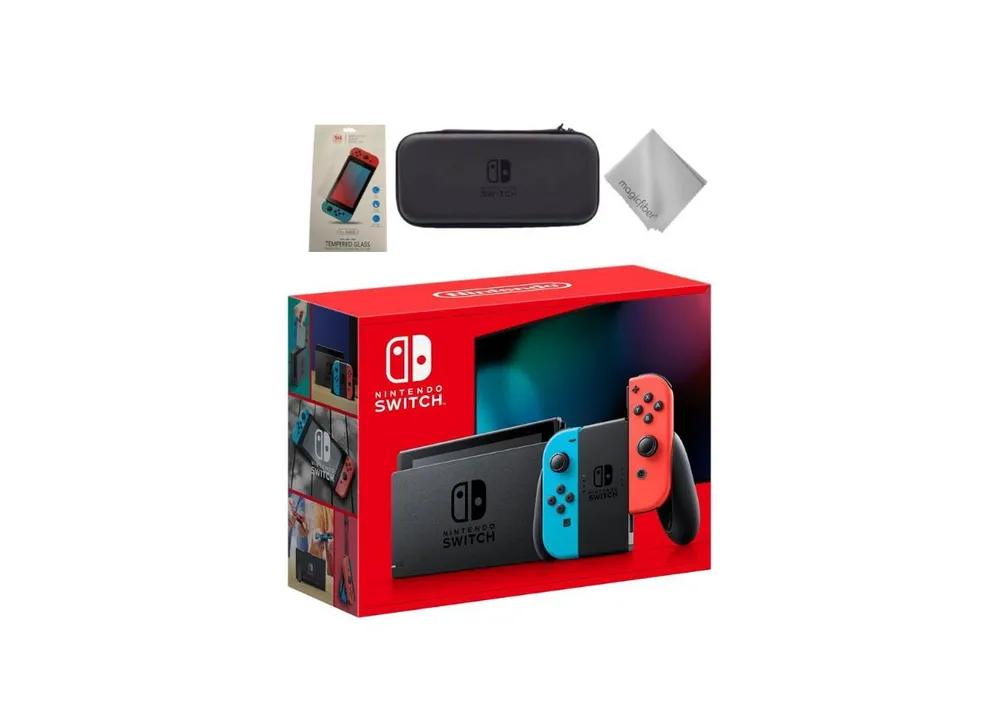 Nintendo Switch Gaming Console With Neon Blue Joy-Con Controllers & 3 piece Accessories kit