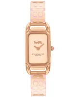 Coach Women's Cadie Rose Gold-Tone Stainless Steel Bangle Bracelet Watch 17.5 x 28.5mm
