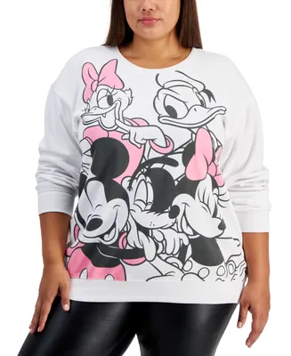 Disney Trendy Plus Size Mickey And Friends Graphic Sweatshirt