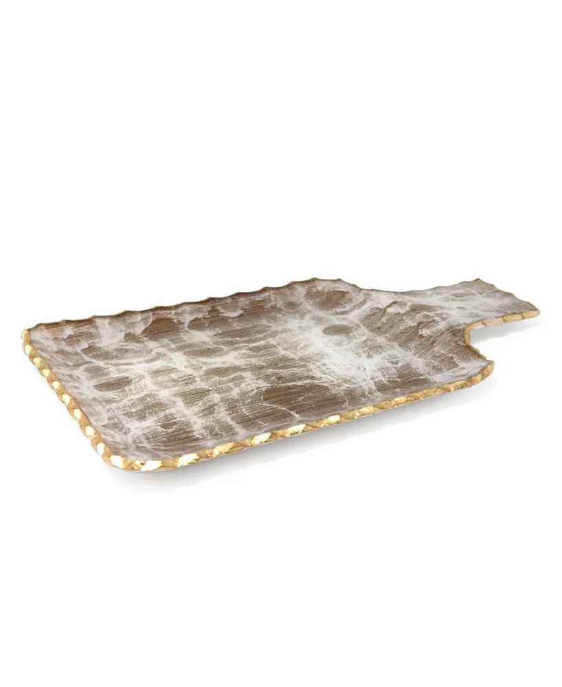 Gold-Tone Brushed Tray, Large