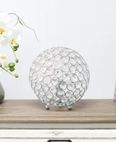Lalia Home Elipse 8" Metal Crystal Orb Table Lamp
