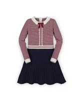 Hope & Henry Toddler Girls Organic Cotton French Blocked Sweater Dress