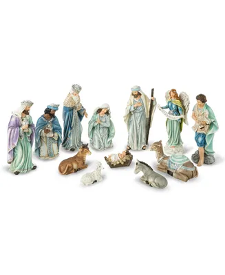 Glitzhome 12 Pieces Deluxe Resin Nativity Figurine Set