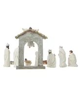 Glitzhome 11-Piece Resin Nativity Figurine Set