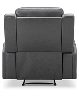 Abbyson Living Rhodes 37.5" Top-Grain Leather Manual Recliner
