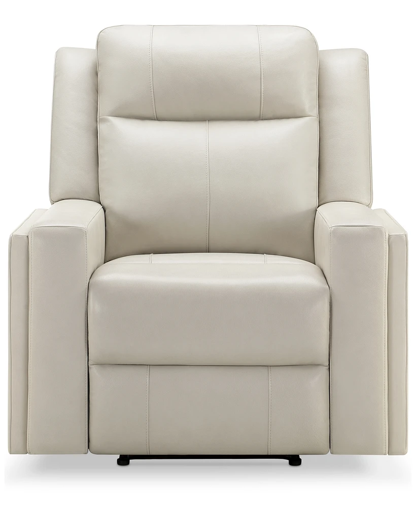 Abbyson Living Rhodes 37.5" Top-Grain Leather Manual Recliner