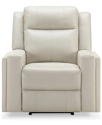 Abbyson Living Rhodes 37.5" Top-Grain Leather Manual Recliner