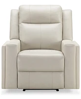 Abbyson Living Rhodes 37.5" Top-Grain Leather Manual Recliner