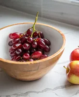 Jeanne Fitz Wood Plus Collection Mango Wood Serving Bowl, Medium