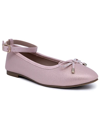 Sugar Little Girls Lanna Round Toe Ankle Strap Flats
