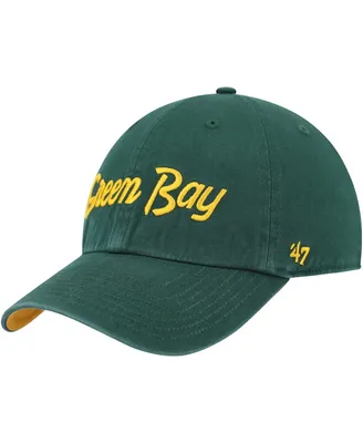 Men's '47 Brand Green Green Bay Packers Crosstown Clean Up Adjustable Hat