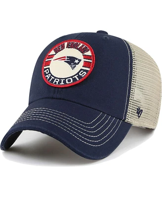 Men's '47 Brand Navy, Natural New England Patriots Notch Trucker Clean Up Adjustable Hat