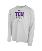 Big Boys Nike White Tcu Horned Frogs 2023 On Court Sole Bench T-shirt