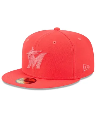 Men's New Era Red Miami Marlins 2023 Spring Color Basic 59FIFTY Fitted Hat