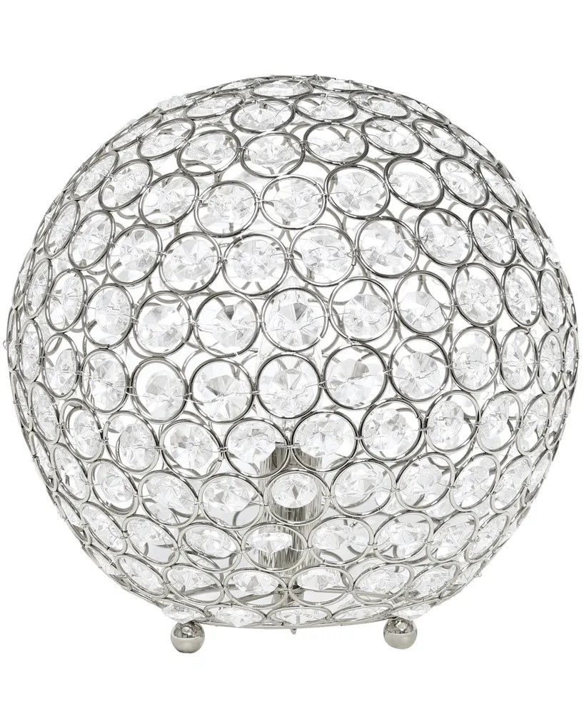 Lalia Home Elipse 10" Crystal Orb Table Lamp