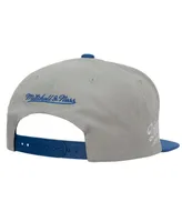 Men's Mitchell & Ness Gray Los Angeles Dodgers Cooperstown Collection Away Snapback Hat